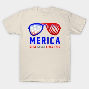 Merica 4th of July Shade Design 3 T-Shirt